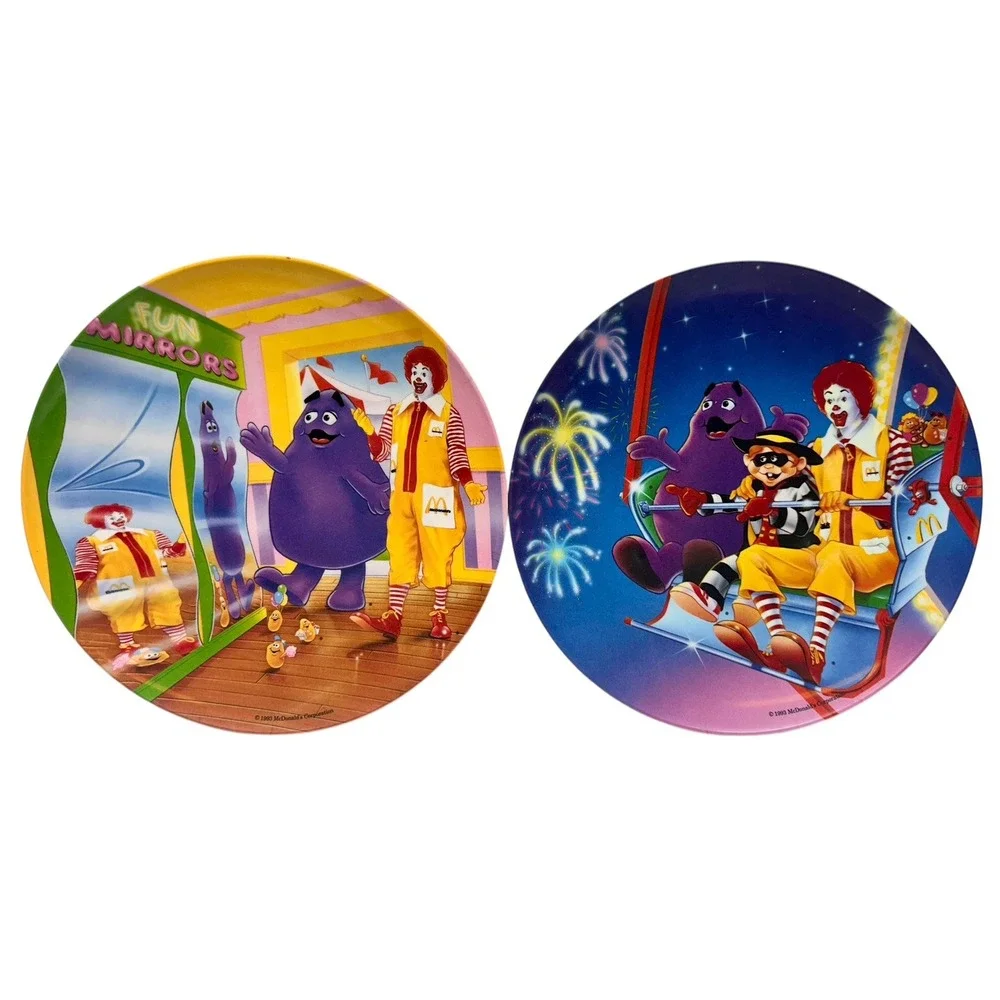 Vintage 1989 Set of 4‎ McDonalds Melamine Plates
